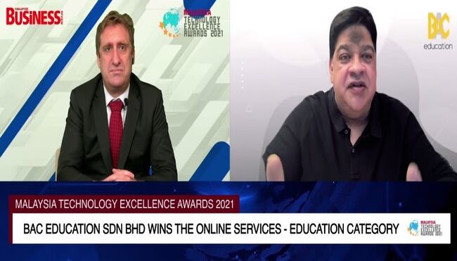 BAC Education wins the Online Services – Education Award at the Malaysia Technology Excellence Awards 2021